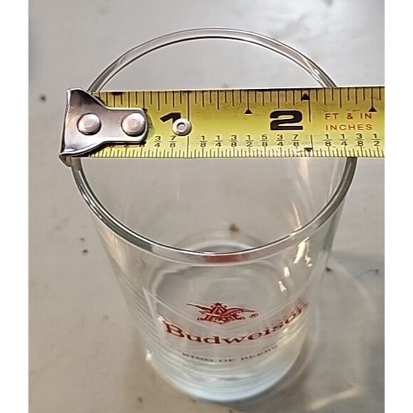Budweiser King of Beers Glass – Red Logo 5" Anheuser-Busch Barware - Picture 6 of 7
